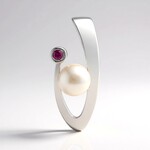 Ciondolo in argento con Perla Akoya (TPC)
