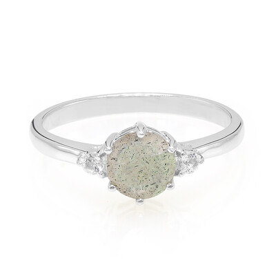 Zilveren ring met een spectroliet