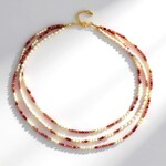 Collier en argent et Rhodonite (Riya)