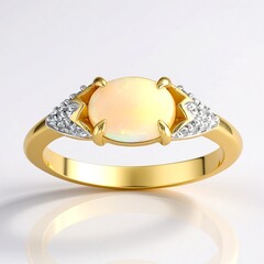 Anello in oro con Opale di Coober Pedy