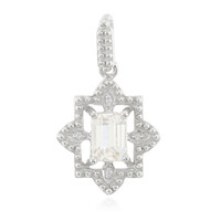 Pendentif en argent et Kunzite jaune canari