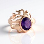 Anello in argento con Ametista (MONOSONO COLLECTION)
