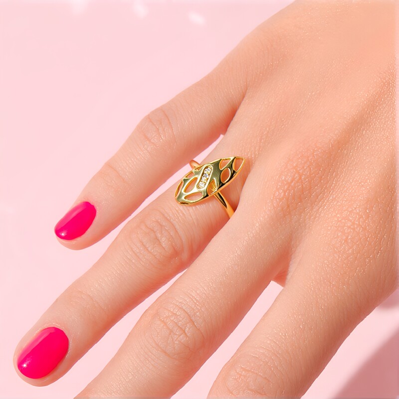 Anillo en oro con Diamante champán I2 (Ornaments by de Melo)