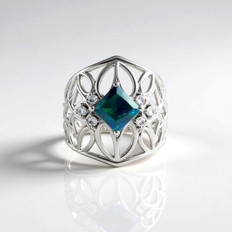 Anello in argento con Opale Mezezo (de Melo Essence)
