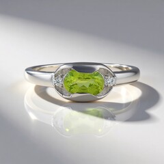 Anello in argento con Peridoto