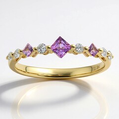 Anello in oro con Zaffiro Rosa