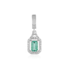 Colgante en plata con Esmeralda de Colombia