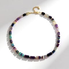 Collana in argento con Fluorite Bicolore