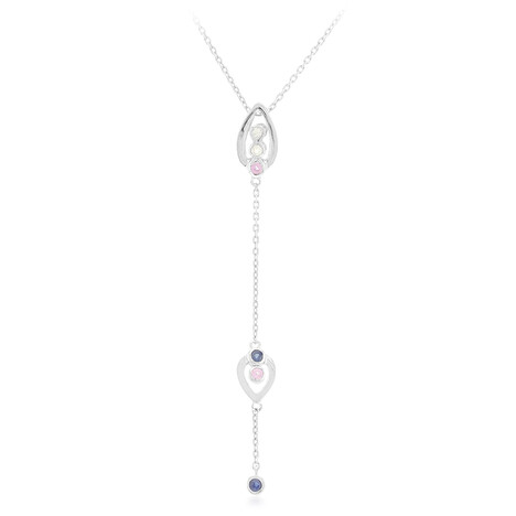 Edelstein-Silberhalskette (Jahdo)