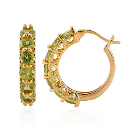 Burmesischer Peridot-Silberohrringe