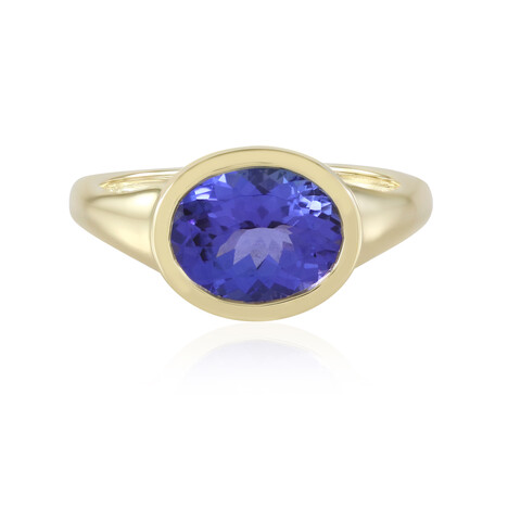 Gouden ring met een AAA tanzaniet