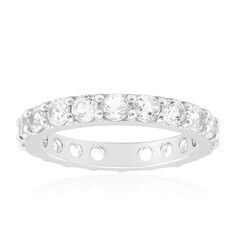 Weißer Topas-Silberring