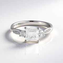 Anello in argento con Topazio Bianco