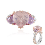 Rosenquarz-Silberring (Gems en Vogue)