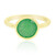 Zilveren ring met een groene jade