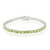 Brazalete en plata con Peridoto de Birmania