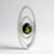 Pendentif en argent et Tourmaline verte du Brésil (Pallanova)