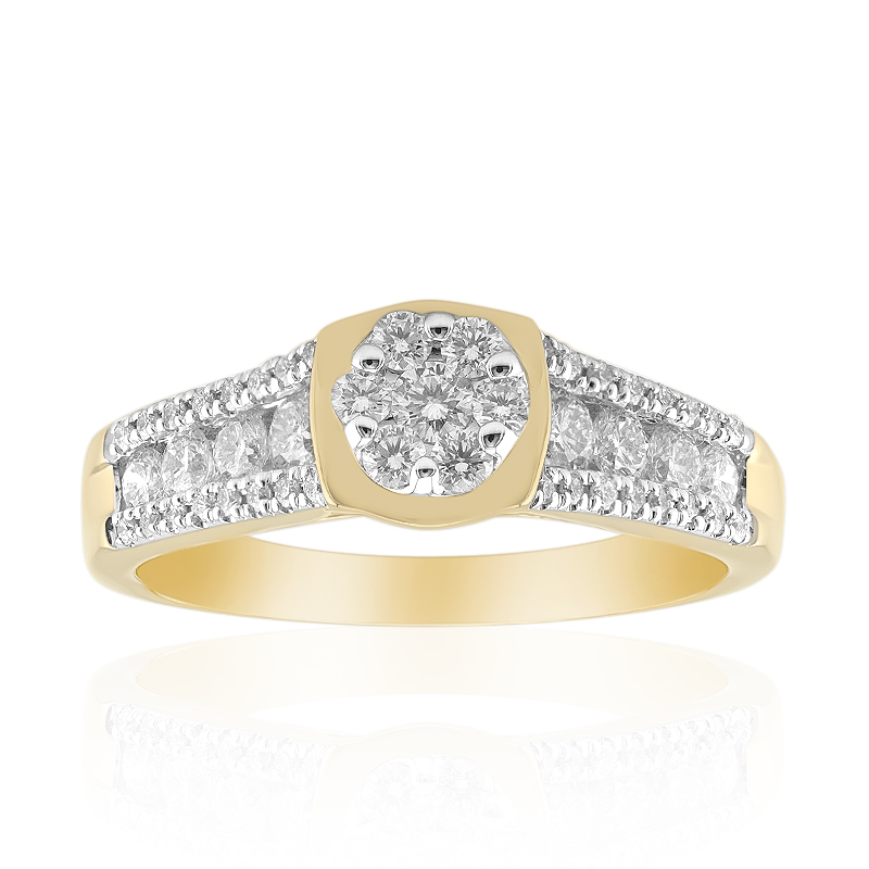 Bague Or 18 Carats Avec Diamants - Taille 52, 1.79g, 0.06 Carat, Occasion