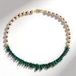 Collana in argento con Malachite (Riya)