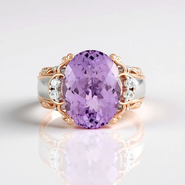 Lavendel-Amethyst-Silberring (Gems en Vogue)