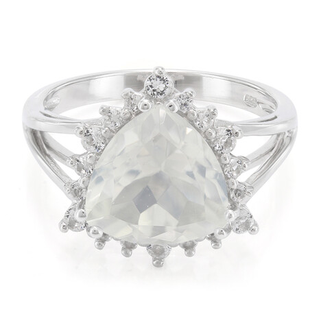 Anello in argento con Quarzo Ghiaccio di Luna