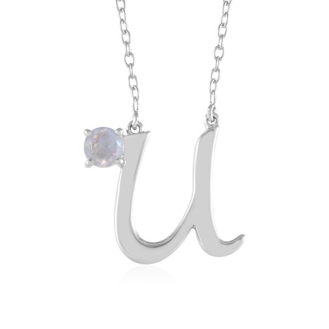 Collana in argento con Pietra di Luna Arcobaleno
