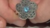 Bague en argent et Topaze bleu Suisse (Annette classic)