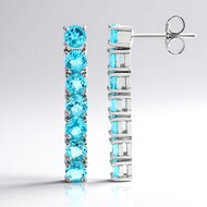 Pendientes en plata con Apatita azul (de Melo Essence)