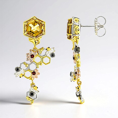 Orecchini in argento con Citrino (Gems en Vogue)