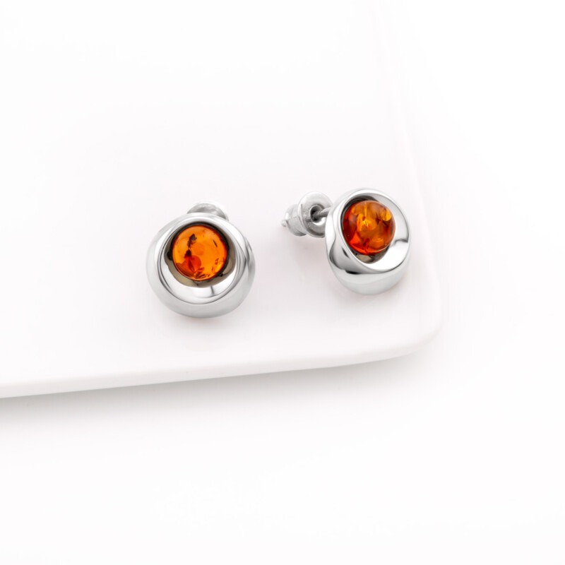 Pendientes en plata con Ámbar (dagen)