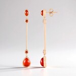Orecchini in argento con Corniola (KM by Juwelo)