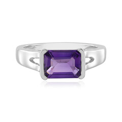 Anello In Ametista Naturale Qualità AA++ – Pietra Viola 5 Carati, Arg. Regolabile, Fatto A Mano (Astrologico/Uomo/Donna)