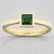 Anello in oro con Tsavorite della Tanzania (CUSTODANA)