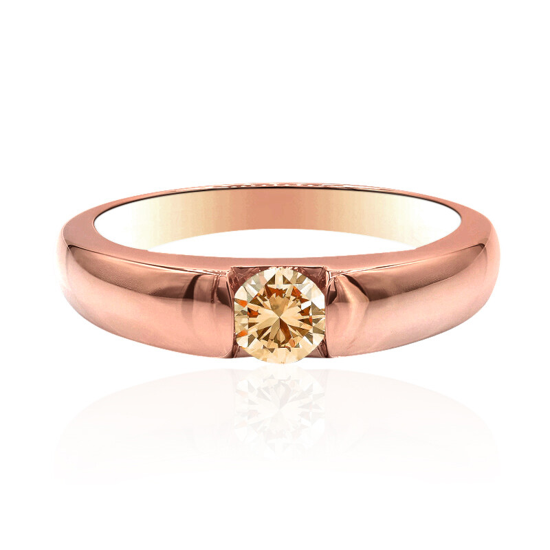 Bague en or 9K VS1 Brillant Rose de France