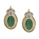 Zambian Emerald Silver Earrings (Gems en Vogue)