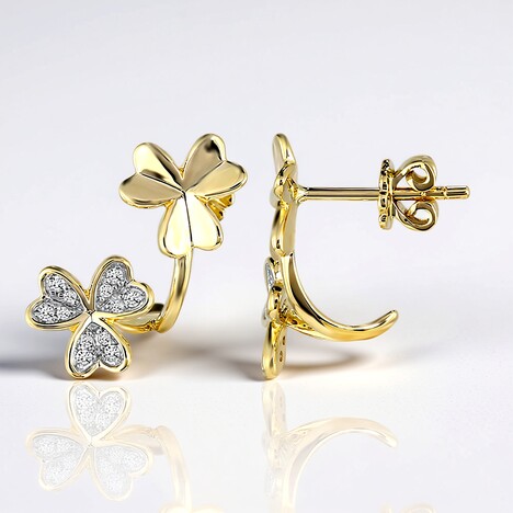 Orecchini in oro con Diamante SI1 (G) (Annette)