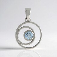 Ciondolo in argento con Acquamarina Brasiliana