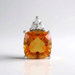 Ciondolo in argento con Quarzo Arancione