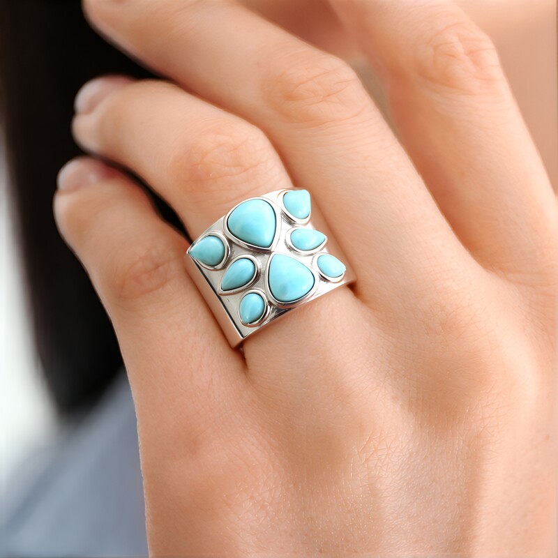 Larimar Silver Ring