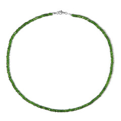 Collana in argento con Diopside Russo