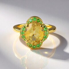 Anello in argento con Berillo Giallo