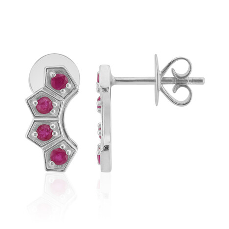 Pendientes en plata con Rubí de Birmania (Pallanova)