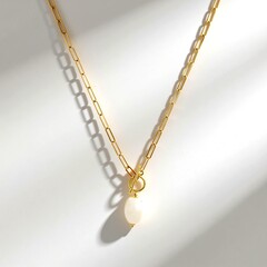 Collana in argento con Perla d'Acqua Dolce Bianca (Joias do Paraíso)