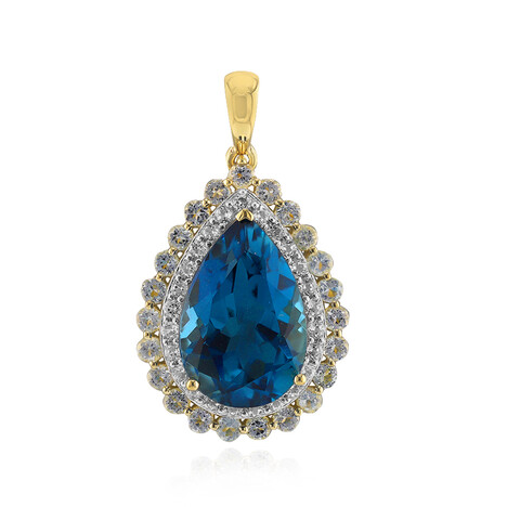 9K London Blue Topaz Gold Pendant