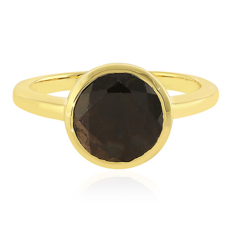 Anello in argento con Zaffiro Cioccolato