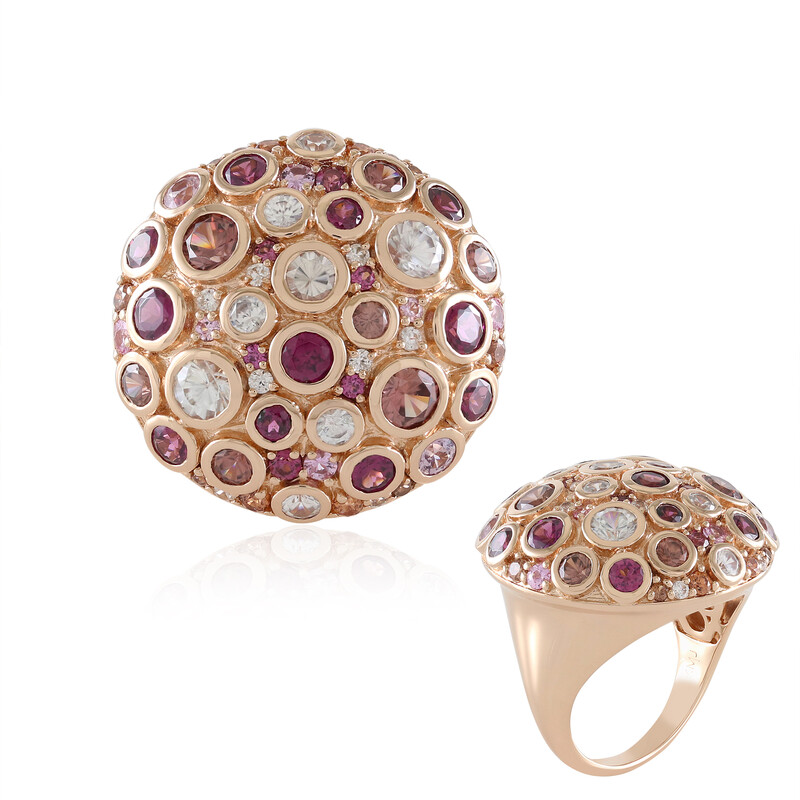 Anello In Charoite, Anello In Argento Sterling 925, Anello Con - Foto 13