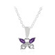 Collier en argent et Améthyste de Zambie