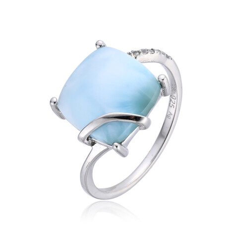 Zilveren ring met een larimar