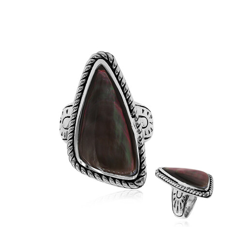 Perlmutt-Silberring (Art of Nature)