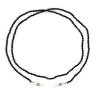Schwarzer Spinell-Brillenkette
